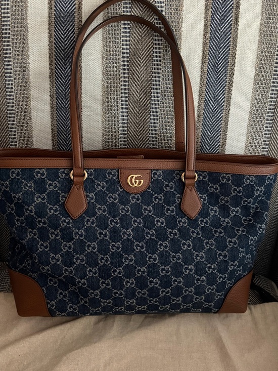 Gucci Handbags - Gucci Ophidia GG Denim Tote Bag